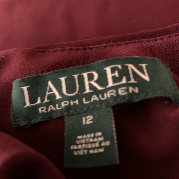 Lauren Ralph Lauren Jumpsuit Burgundy Sz 12 - Picture 7 of 11